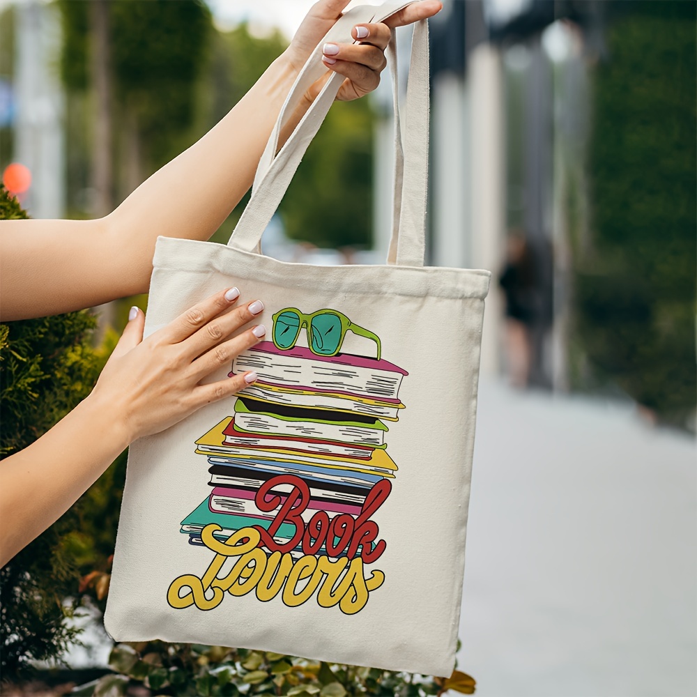 Bolsas Lona Bolsa Lona Amantes Libros Bolsas Lona Temu Uruguay