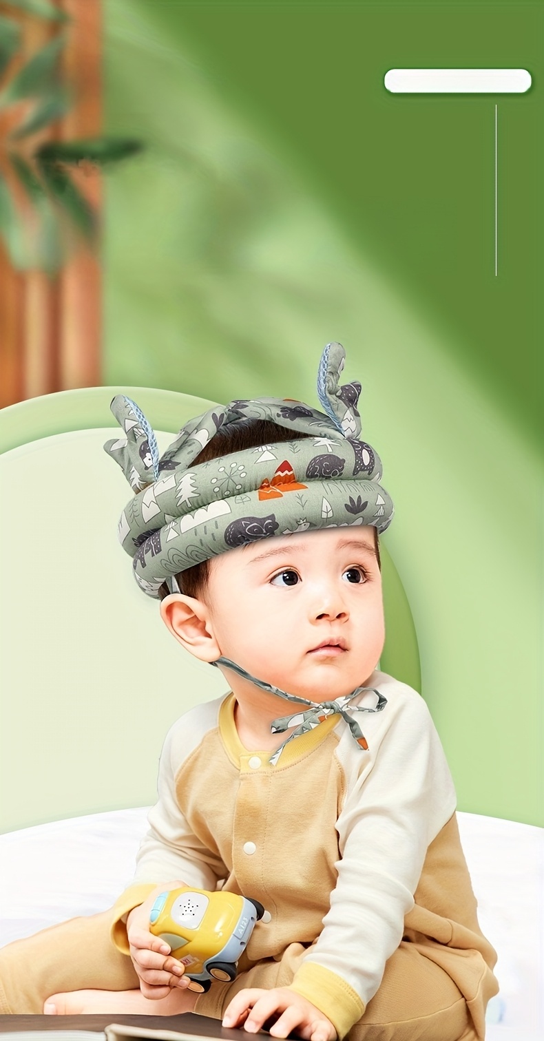 1pc Baby Safety Head Protection Headgear - Breathable Anti-Fall Pad for Toddlers, Soft & Light -Friendly, Machine Washable, Mixed Colors (Pink/Green), Toddler Safety Gear, Playful Design, Secure Fit Design