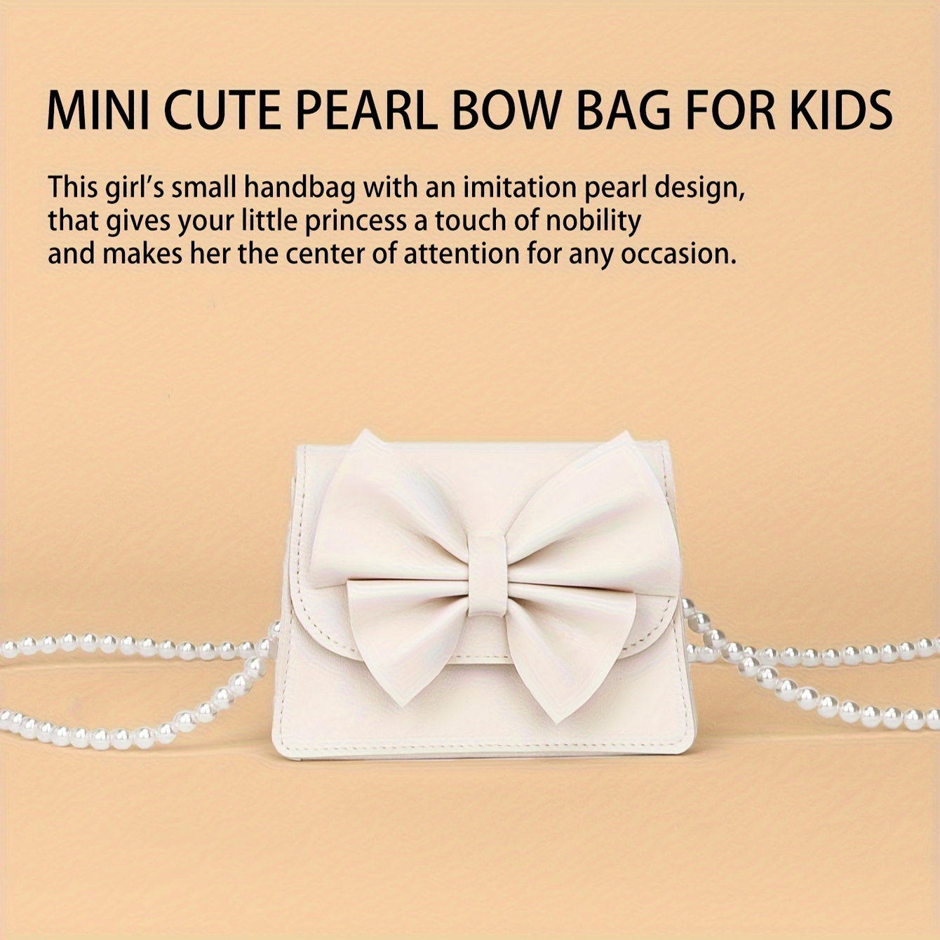 Cute And Stylish Princess Mini Shoulder Crossbody Bag With Bow,, And Chain, Suitable For Daily And Outfit Coordination
