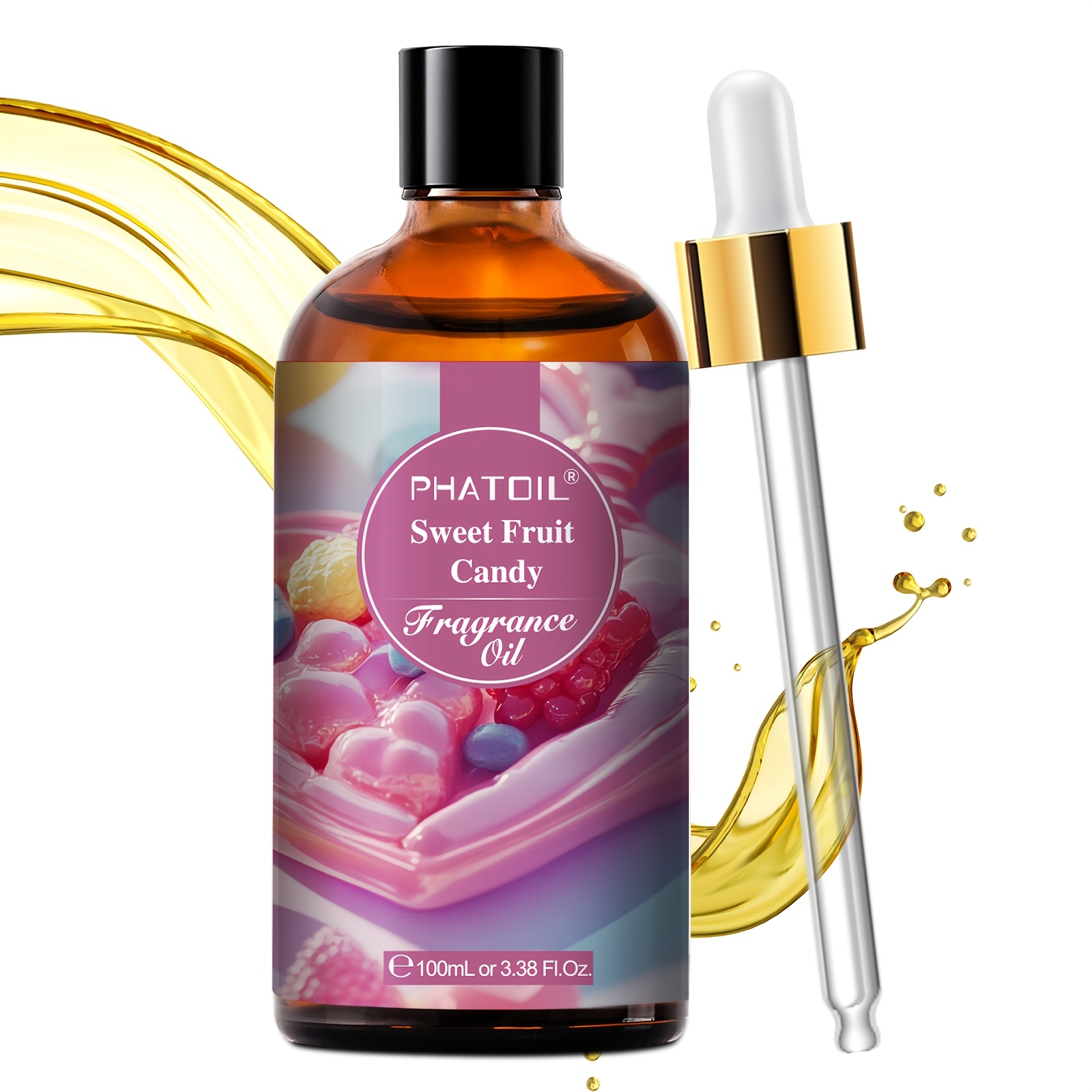 

Phatoil Candy Scented Oil, 3.38fl.oz - Long- Fragrance For Diffusers, Humidifiers & Candle Making, -free, Diffuser Oils Fragrances