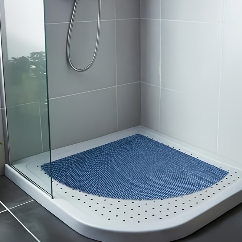 Reversible Quadrant Shower Bath with Non-Slip U-Shaped Design