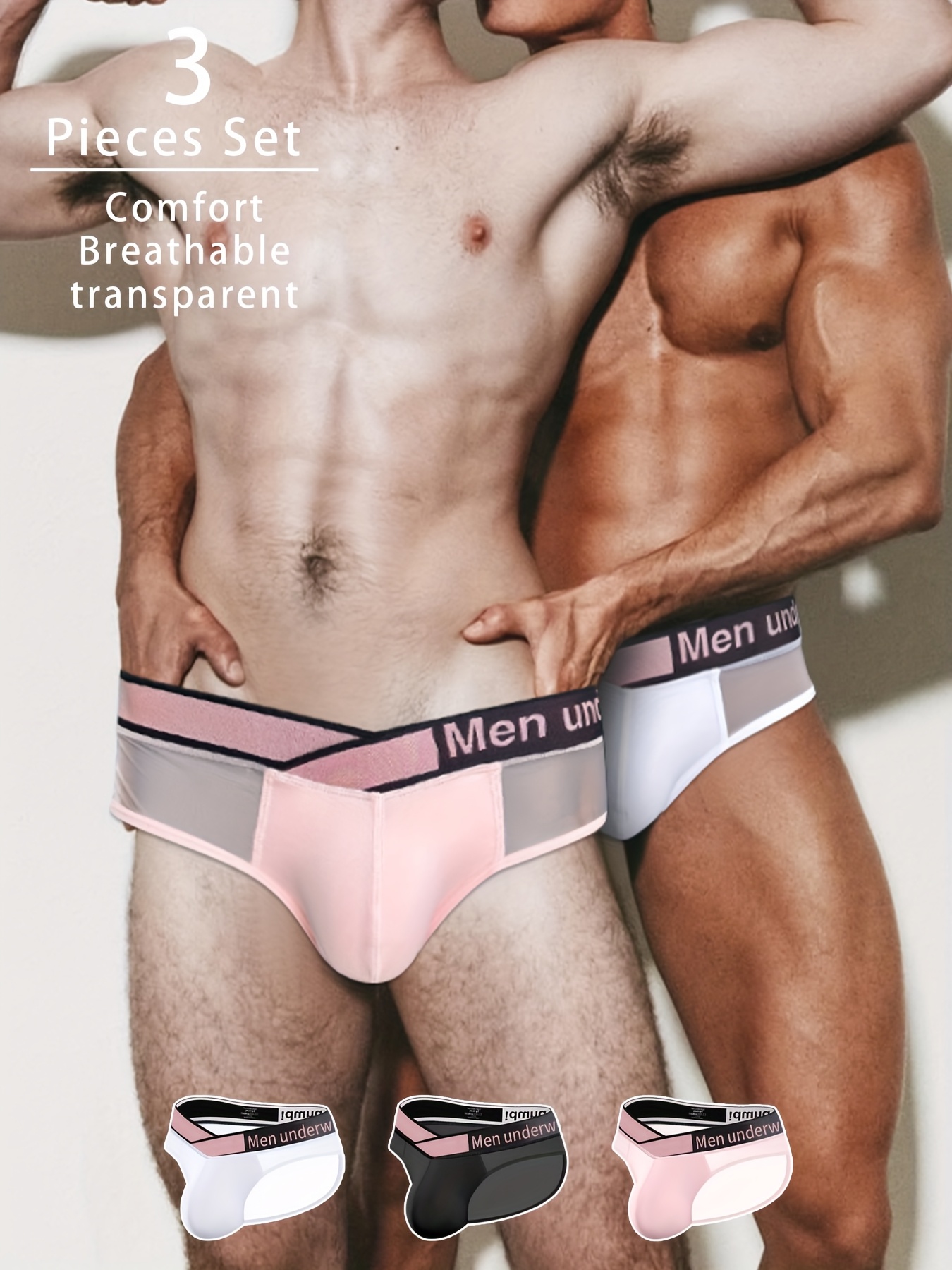 conjunto ropa interior sexy transparente hombres piezas Temu