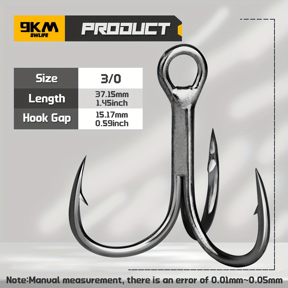 TEMU 25pcs 9km Dwlife Heavy-duty Triple Treble Fishing Hooks - High Carbon Steel Sharp Barbed Hooks, Saltwater & Freshwater Anchors For Large Fish,