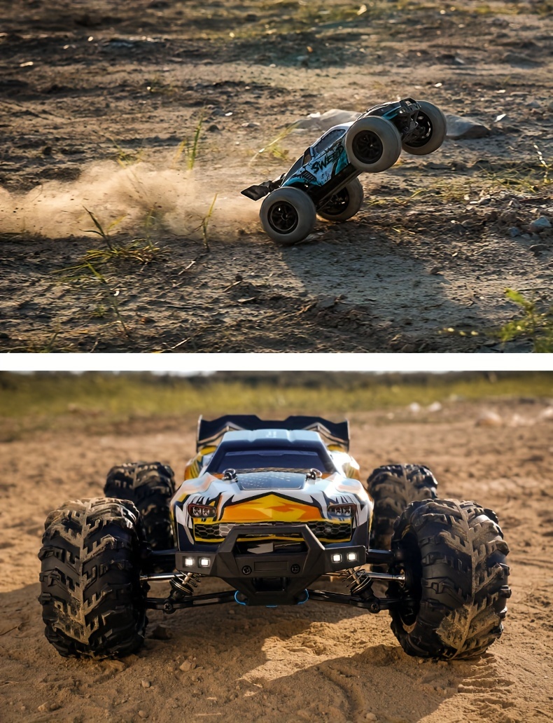 Brushless high-speed off-road vehicle, 70KM/ H, carbon brush motor 40KM/ H, 1:16 high-speed off-road vehicle, suitable as a Christmas birthday gift