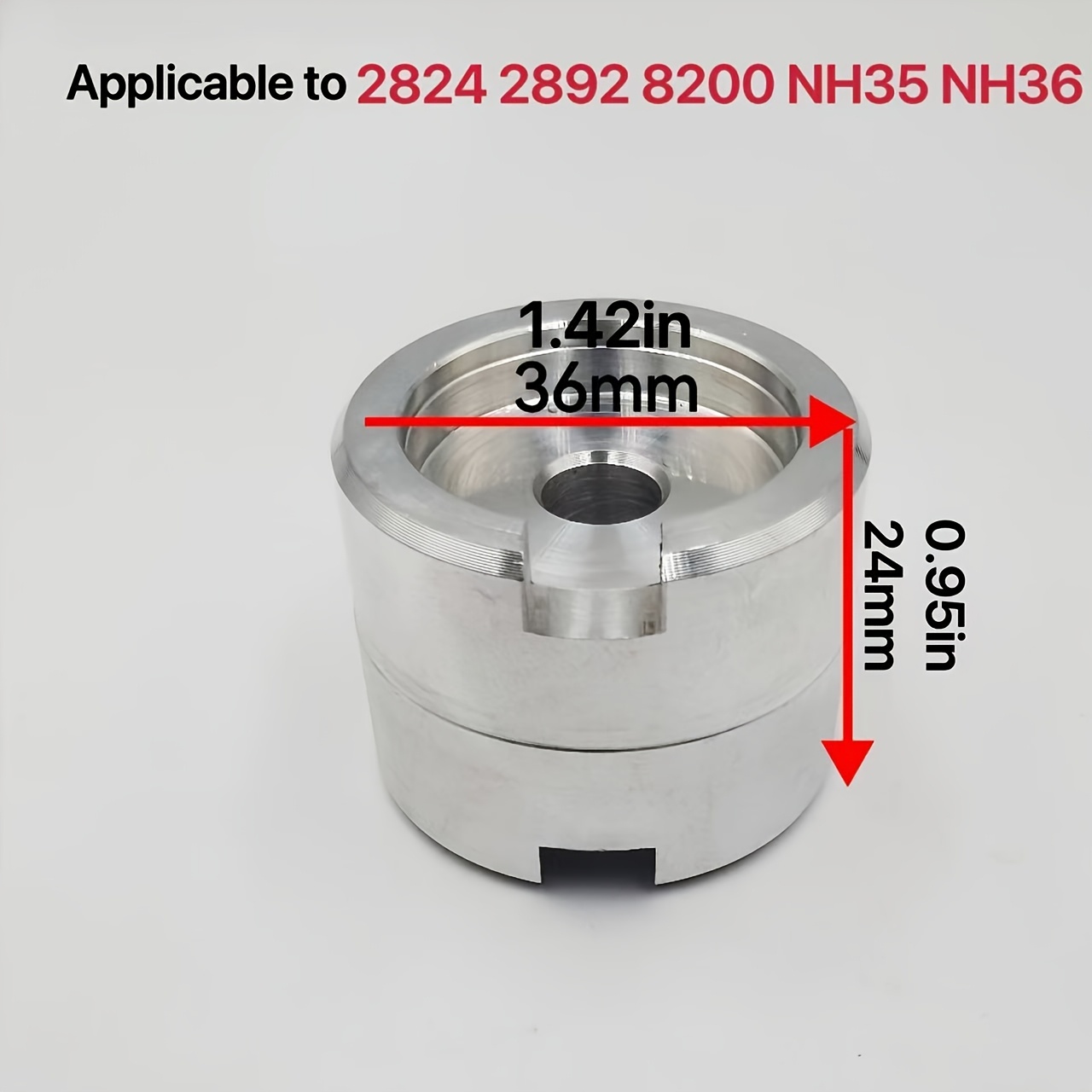 TEMU Aluminum Alloy Watch Movement Stand, 2.4cm Base Holder For 2824 2892 8200 Watches, Repair And Tool, No Required