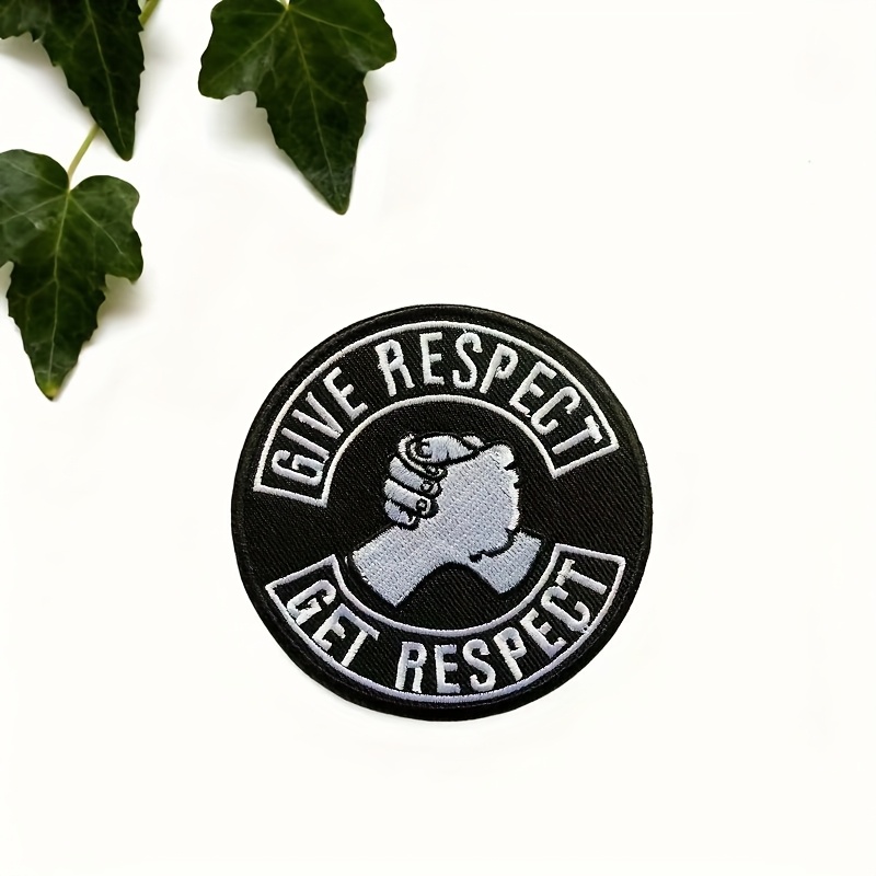 1 Black And White Circular Embroidery Patch - Diy Decorative Cloth Patch - Ironing/sewing