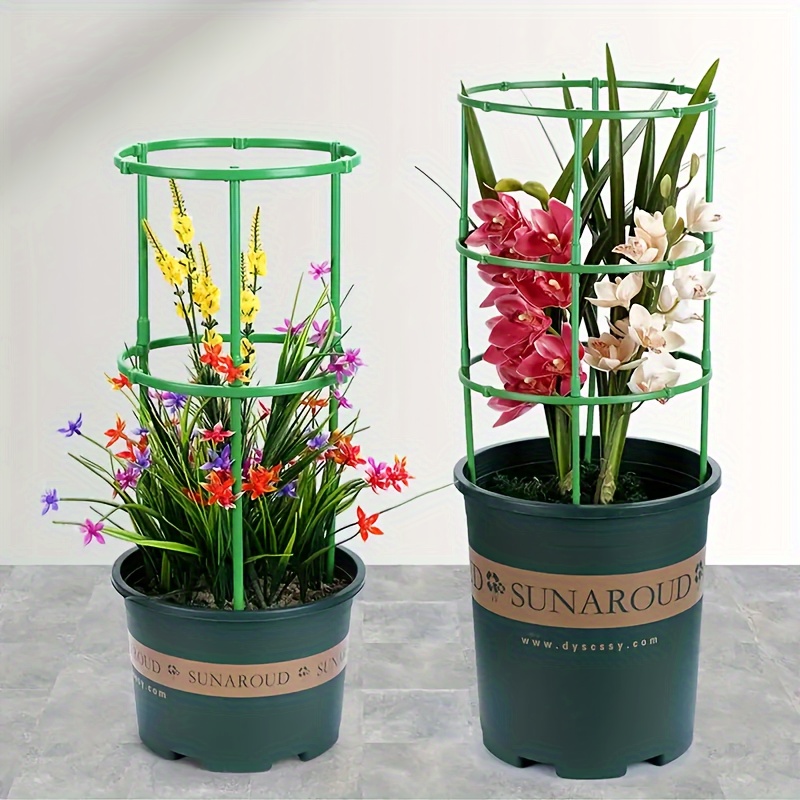 

12pcs, Garden Pots Stackable Plant Stand, Plant Support Ring, Garden Flower Support Plant Support Stake For Potted Plants