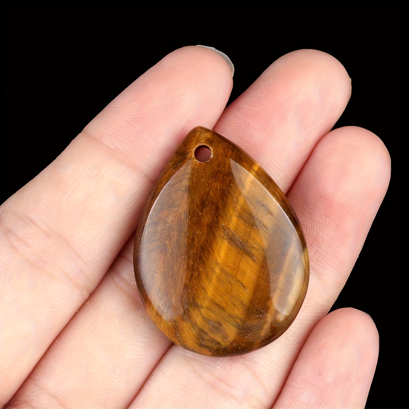 Multicolor Natural Stone Water Drop Pendant Necklace