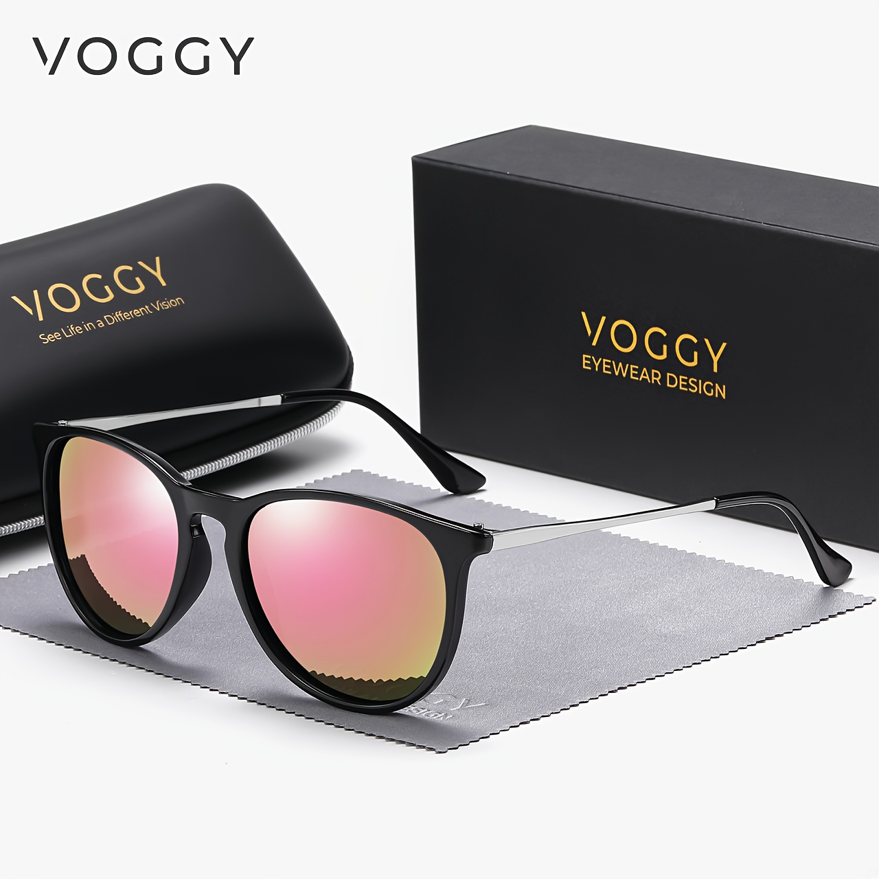 Voggy Polarized Sunglasses Women Men Vintage - Temu Canada