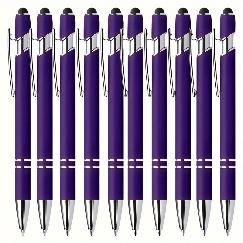 

Ergonomic Purple Ballpoint Pen Touchscreen Tip - & For Use