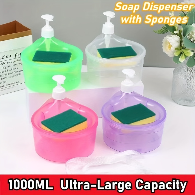 2in   detergent   round shape dishwashing soap liquid pump with sponge