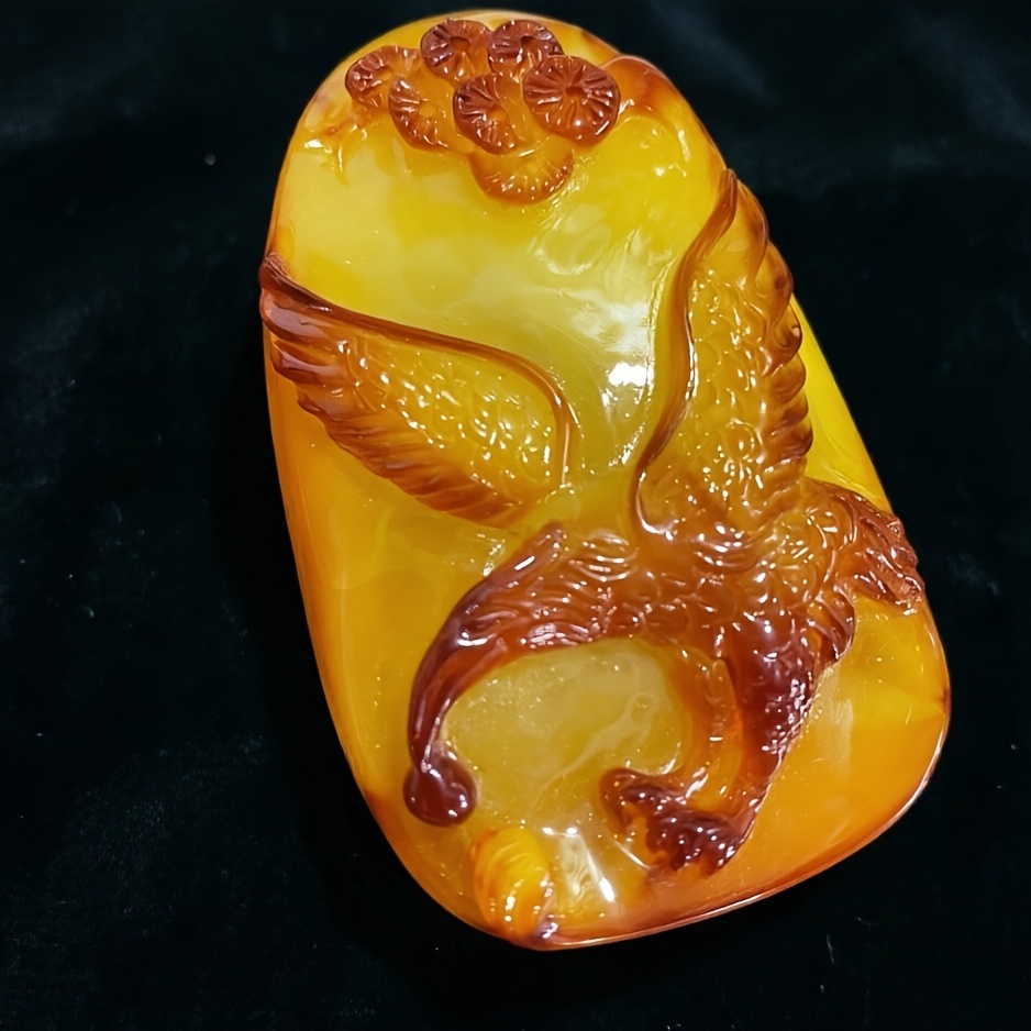Unisex Natural Amber Beeswax Pendant Necklace, Versatile Gift