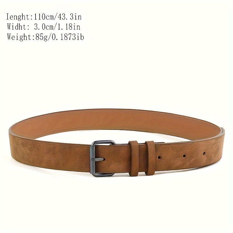 Khaki Leather Belt - Versatile & Stylish, Perfect For Casual Attire And , For Autumn