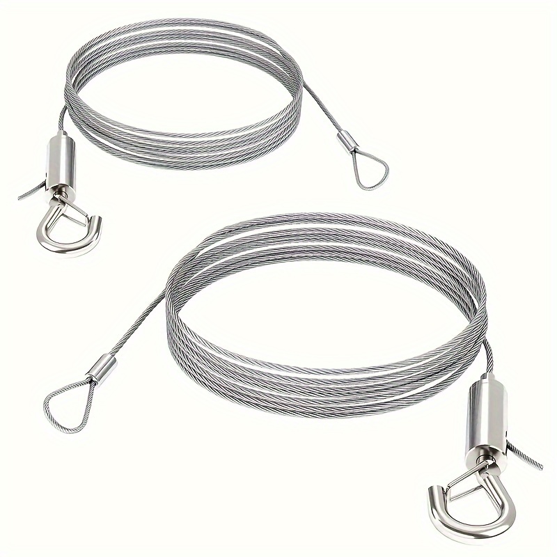 3Pcs Adjustable Wire Ropes with Hooks Stainless Steel Picture Hanging Wire  Heavy Duty Picture Wire Mirror Hanging