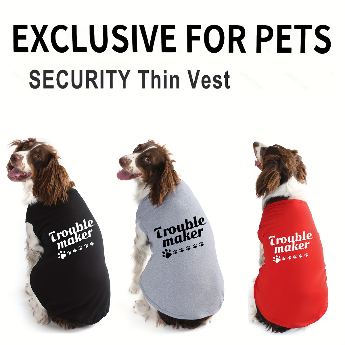 16 Stück Hunde-Shirts Aus Weichem Polyester – ärmellose Basics In Vielen Farben, Größe S, Für Hunde & Katzen