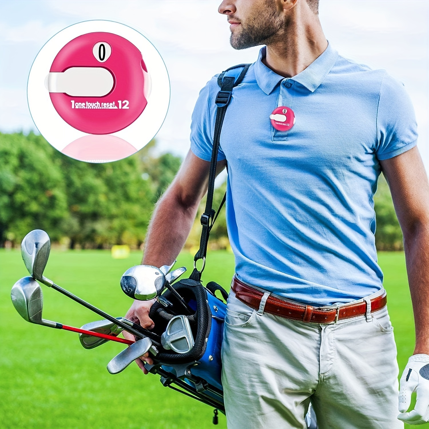 Golf Scorer Plastic Classic One button Reset Golf Clip - Temu