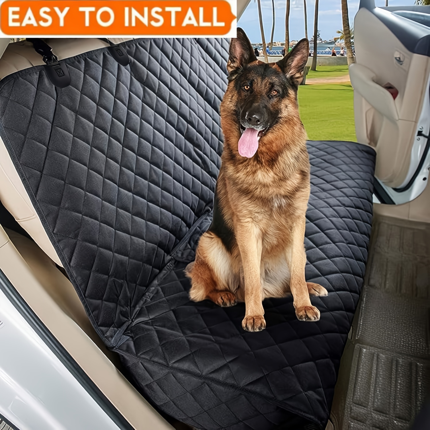 

Waterproof Dog Car Seat Cover - Fit For Trucks & Suvs, Pet Protection Bench Protector, Black Car Seat Cover For Dogs Dog Seat Cover For Back Seat