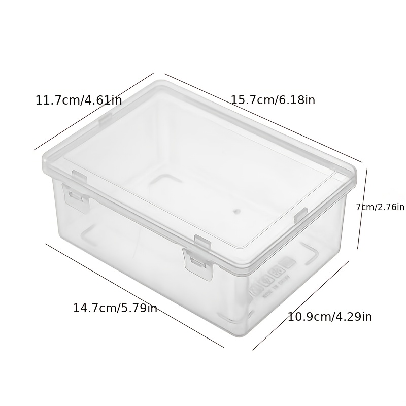 E-shop transparente Aufbewahrungsbox aus Kunststoff mit großem Fassungsvermögen, Schreibtisch-Organizer, einfach zu bedienen, rechteckiges