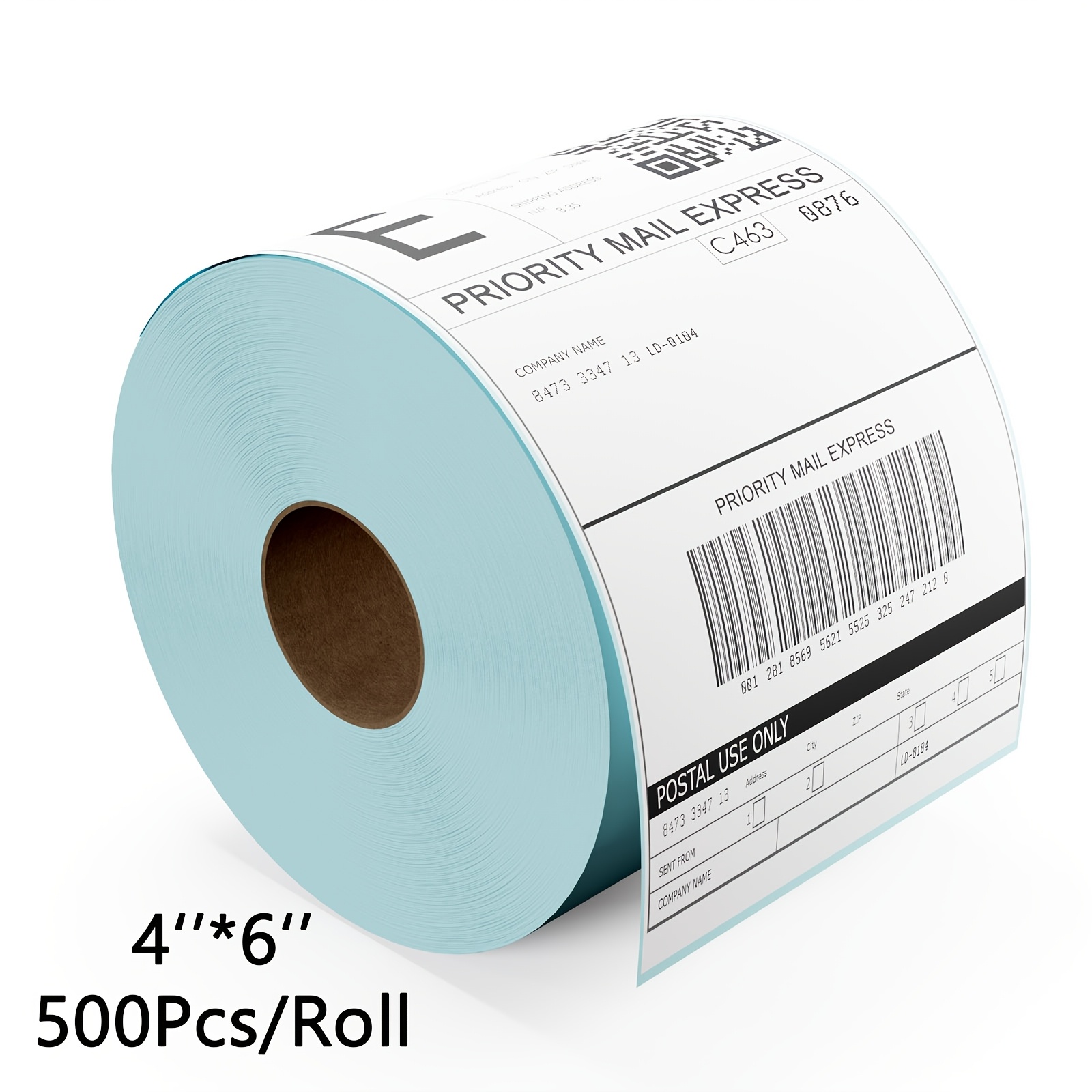 Image of Rongta 4" X 6" Direct Blank Thermal Shipping Labels With 500 Labels/roll - Compatible With Rongta Rp425/ Zebra 2844/ Zp-450/ Zp-500/ Zp-505