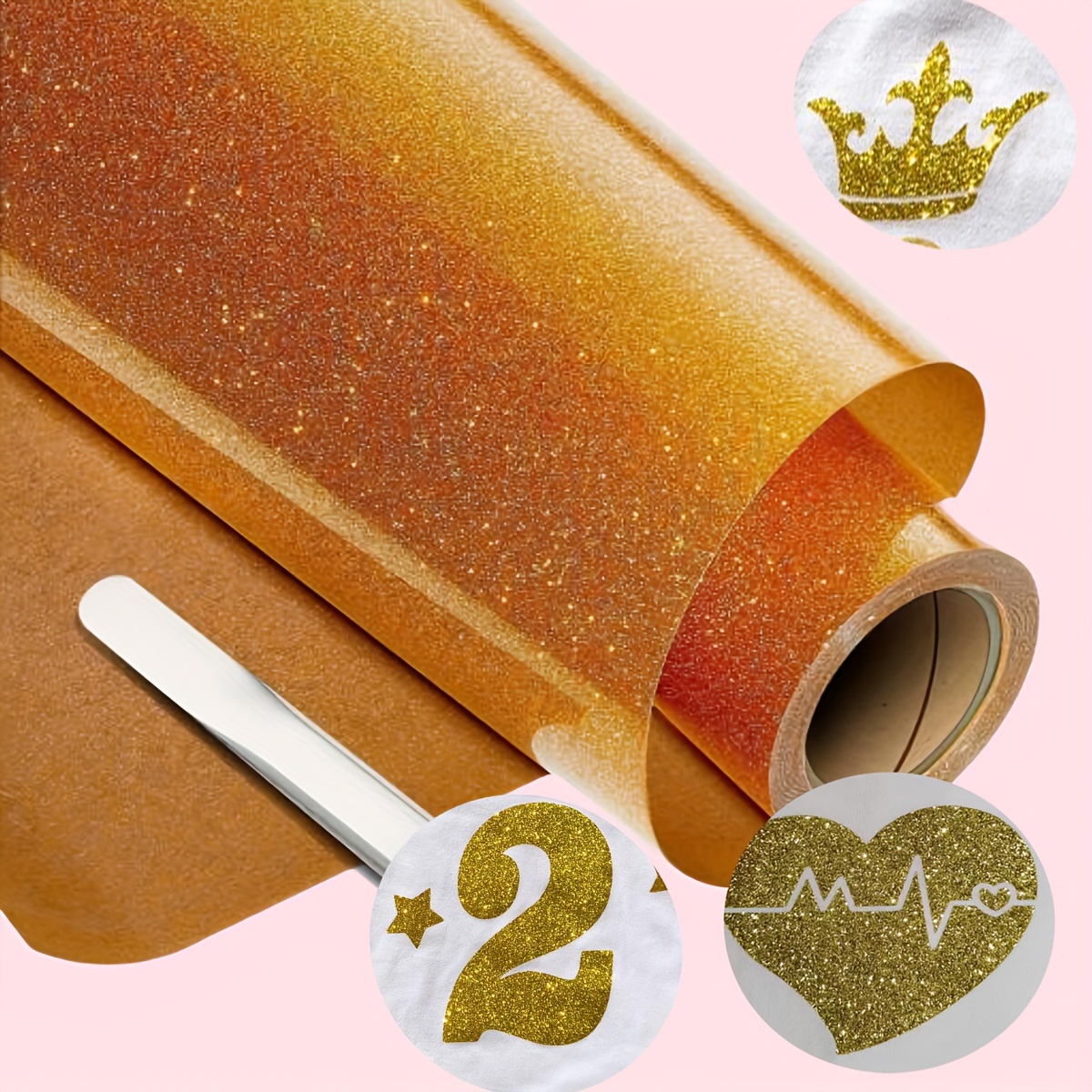 

Shiny Golden Vinyl Roll 12 Inches X 12 Inches For Heat Transfer Printing