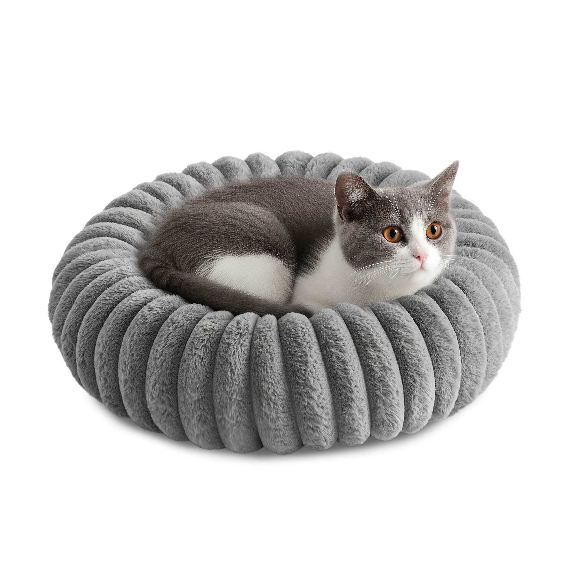 Image of Dog Bed, Small Cat Bed With Soft Padding, 50 X 15 Cm, Washable, Non-slip, Grey