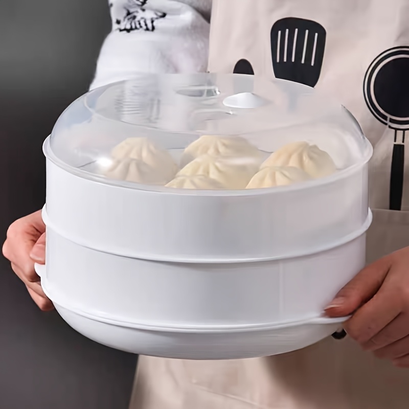 TEMU Plateaux vapeur à double et triple couche pour four à micro-ondes, adaptés pour à la vapeur des à la vapeur, des raviolis et du riz. Plateaux
