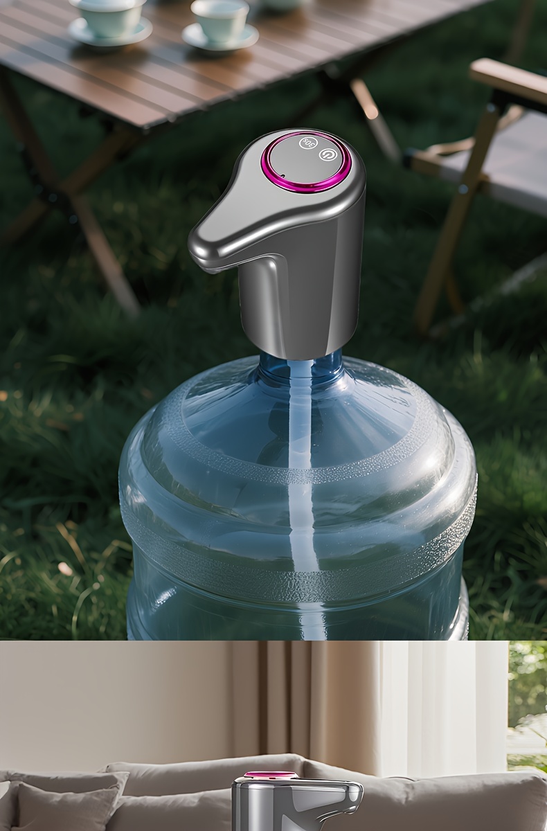 1pc water pump in bucket packaging suitable for 2 3 4 5 gallon water bottles lcd battery display portable usb rechargeable electric water pump drinking water bottle pump suitable for office camping Product details 11