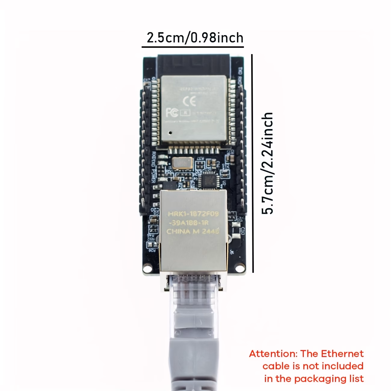 wt32-eth01 לוח פיתוח esp32 עם ethernet, wi-fi & אלחוטי - מעבד lx6, יציאת rj45, serial, לפרויקטי iot, בינה ביתית, רשתות תעשייתיות - תואם לחלקי חיישנים ומגניידים, קישורות רשת, עיצוב קומפקטי, בנייה עמידה, לאוהבי אלקטרוניקה פרטי מוצר 0