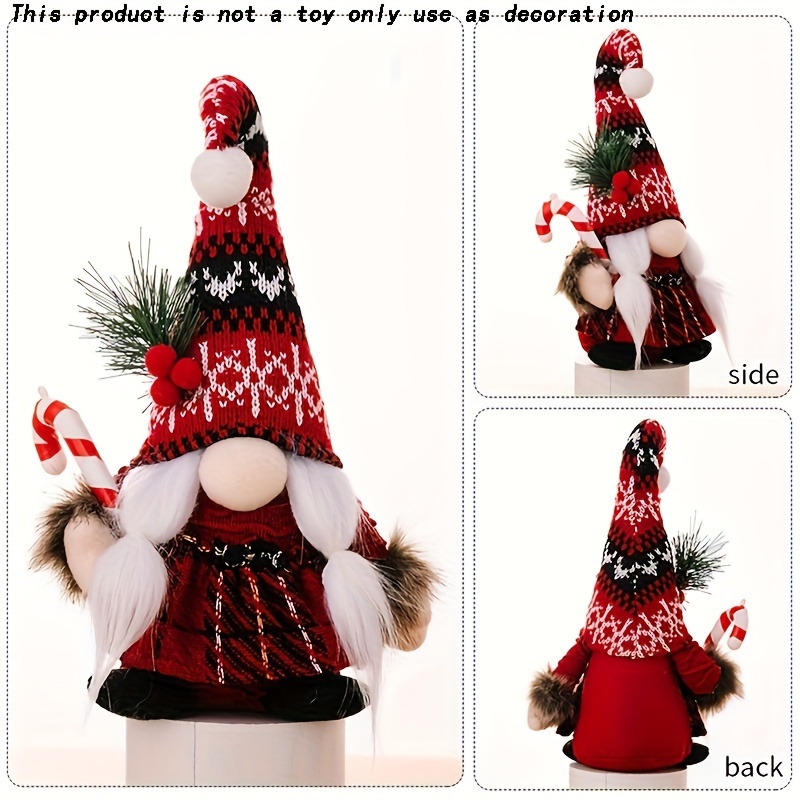 RBCKVXZ Christmas Decorations Under $5.00 Clearance, Christmas Snowflake  Knitted Hat Rudolph Doll Decoration Faceless Doll Dwarf, Goblin Doll