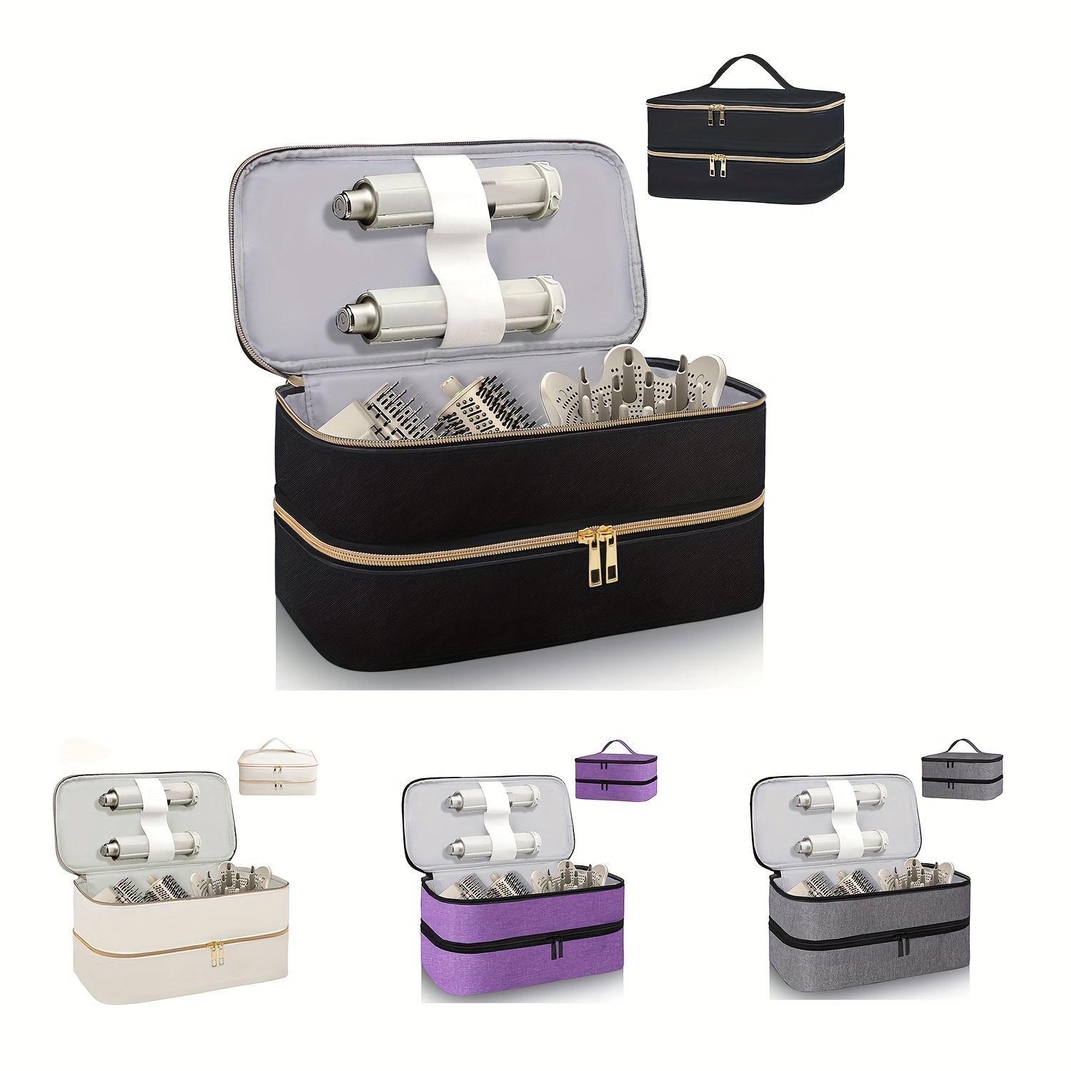 Maleta de viaje capa, maletín para accesorios de cabello con capa,  equipaje estilizador de pelo, ideal para secadores/Secador Shark Flexst
