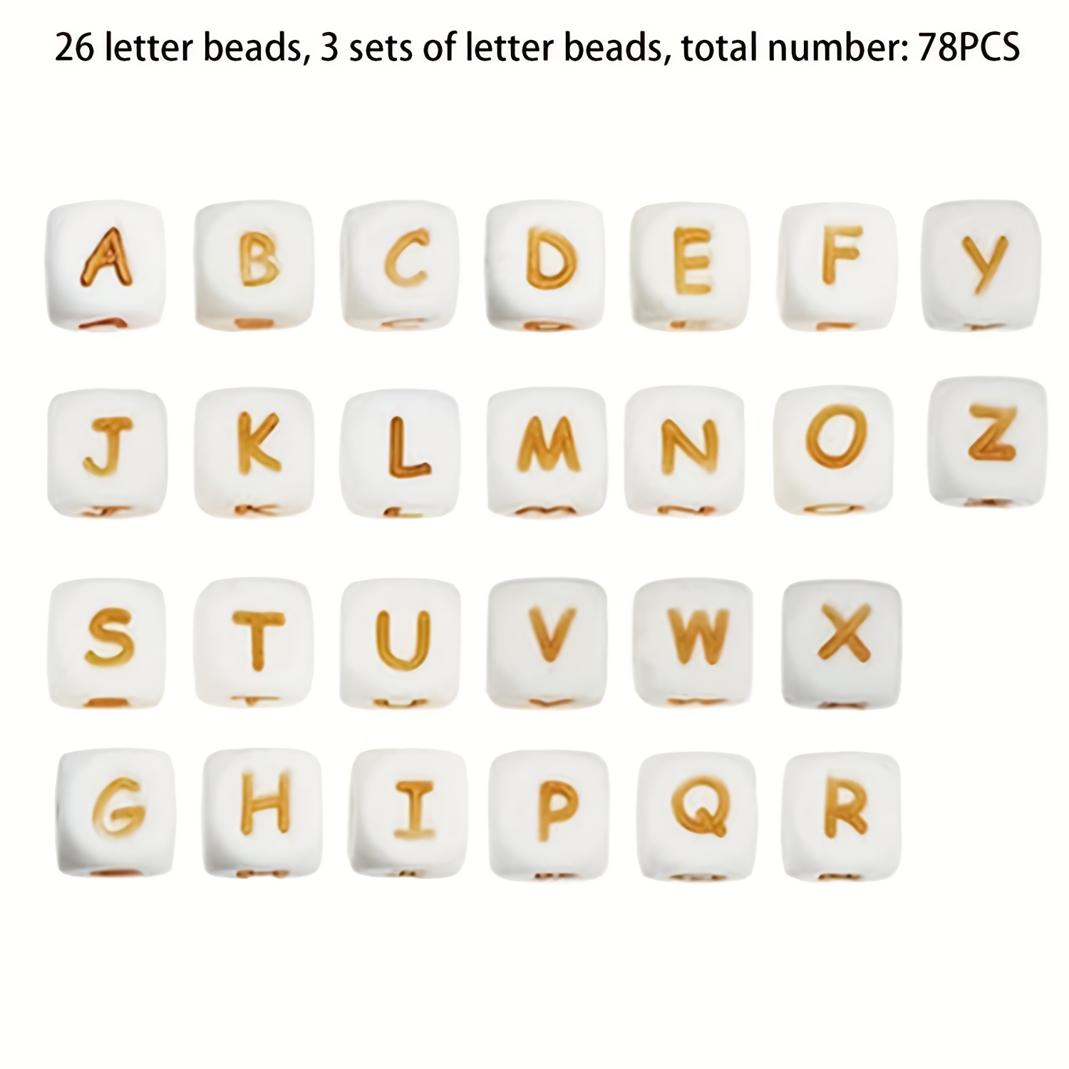78pcs Spring And Summer Festive-themed Creative 12mm Letter Bead Set, Including -made Beaded Bracelets, Beaded Pens And Accessory Gifts