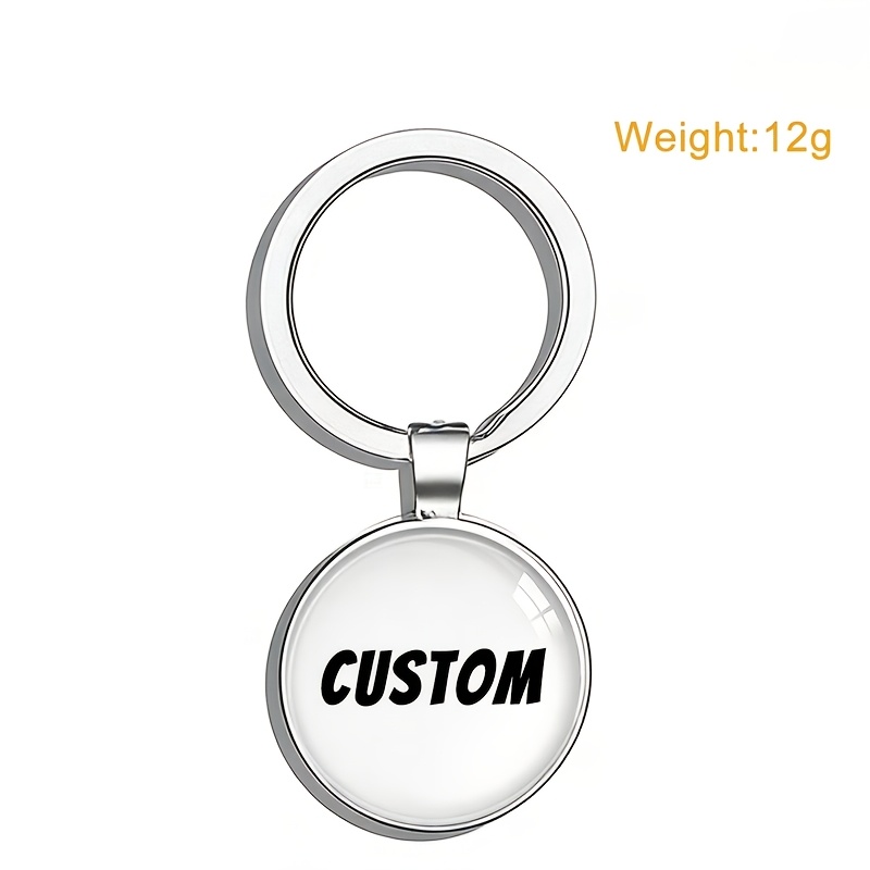 TEMU [customization] 1-10pcs Custom Personalized Pet Picture Keychains, Customized Metal Glass Charms For Women, Men, Unique Pet Valentine's Day Gift
