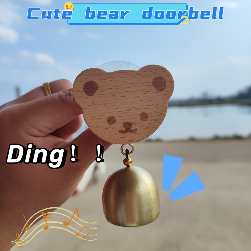 

1pc, Cute Bear Doorbell, Wooden Doorbell, Pleasant Little Doorbell, Cartoon Bear Doorbell, Refrigerator Doorbell, Bedroom Doorbell, Shop Doorbell, Doorbell Doorbell, Doorbell For Door, Gift For People