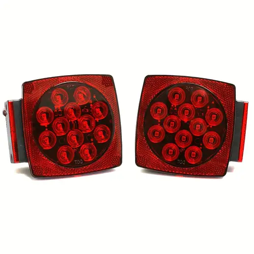 12v led trailer lights red white trailer lights stop tail turn tail lights utility trailer lights for under 80 inch boat trailer truck marine camper rv