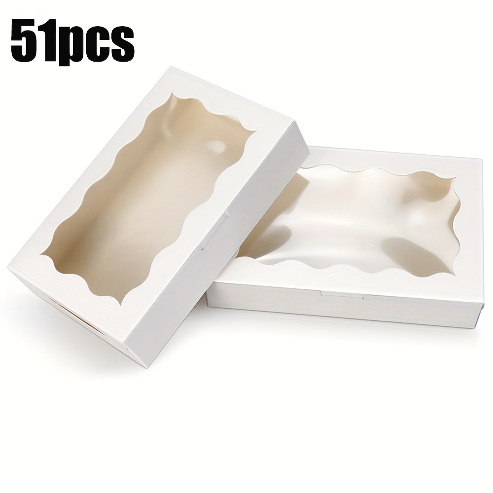 TEMU Gift For Her/him 51pcs Cowhide Gift Box With Clear Display Window - Disposable Clip Closure, Perfect For Holiday Gifts, Holiday Gift Box |