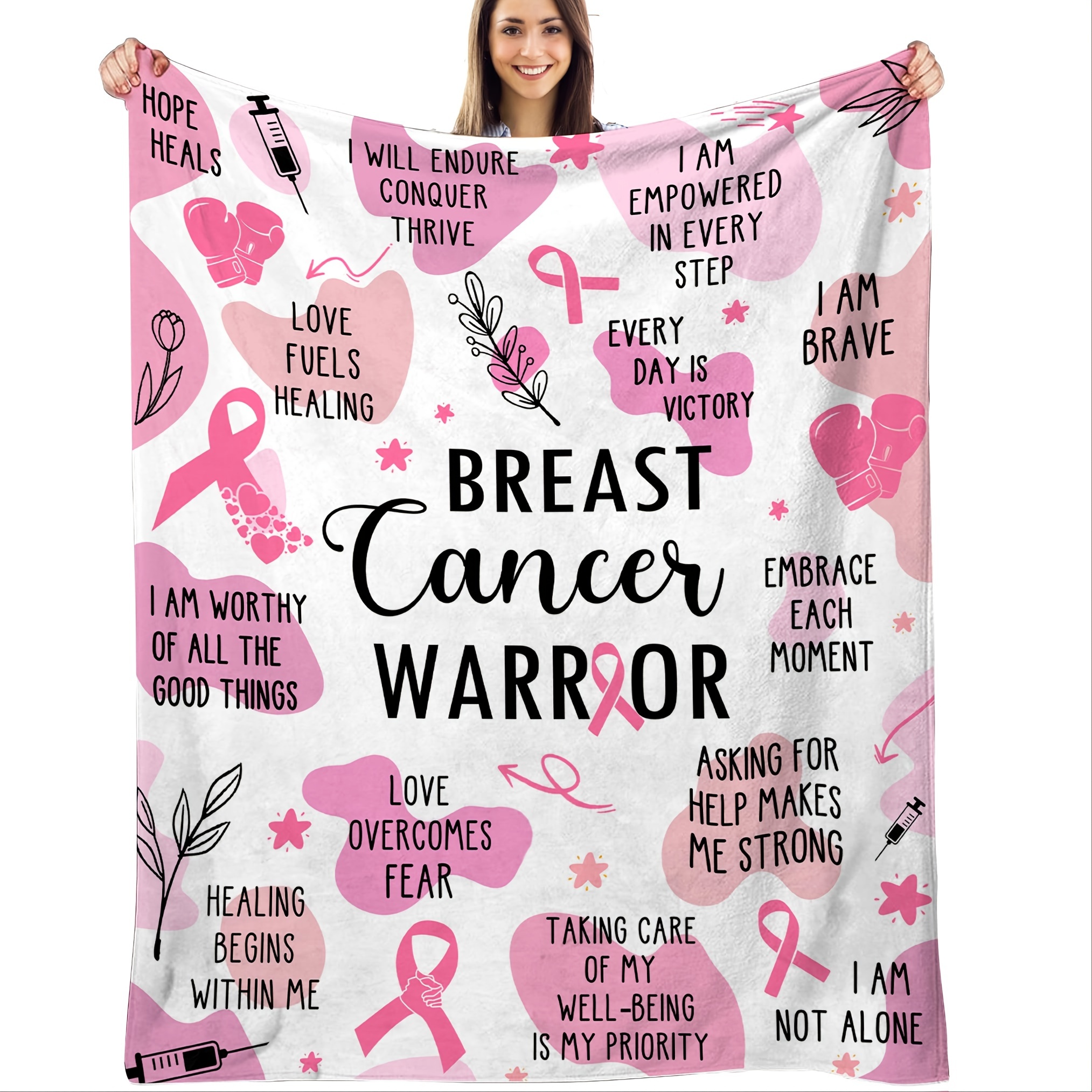 

1pc Breast Fleece Blanket - , , , , Multifunctional For And , Polyester, 200-250gsm