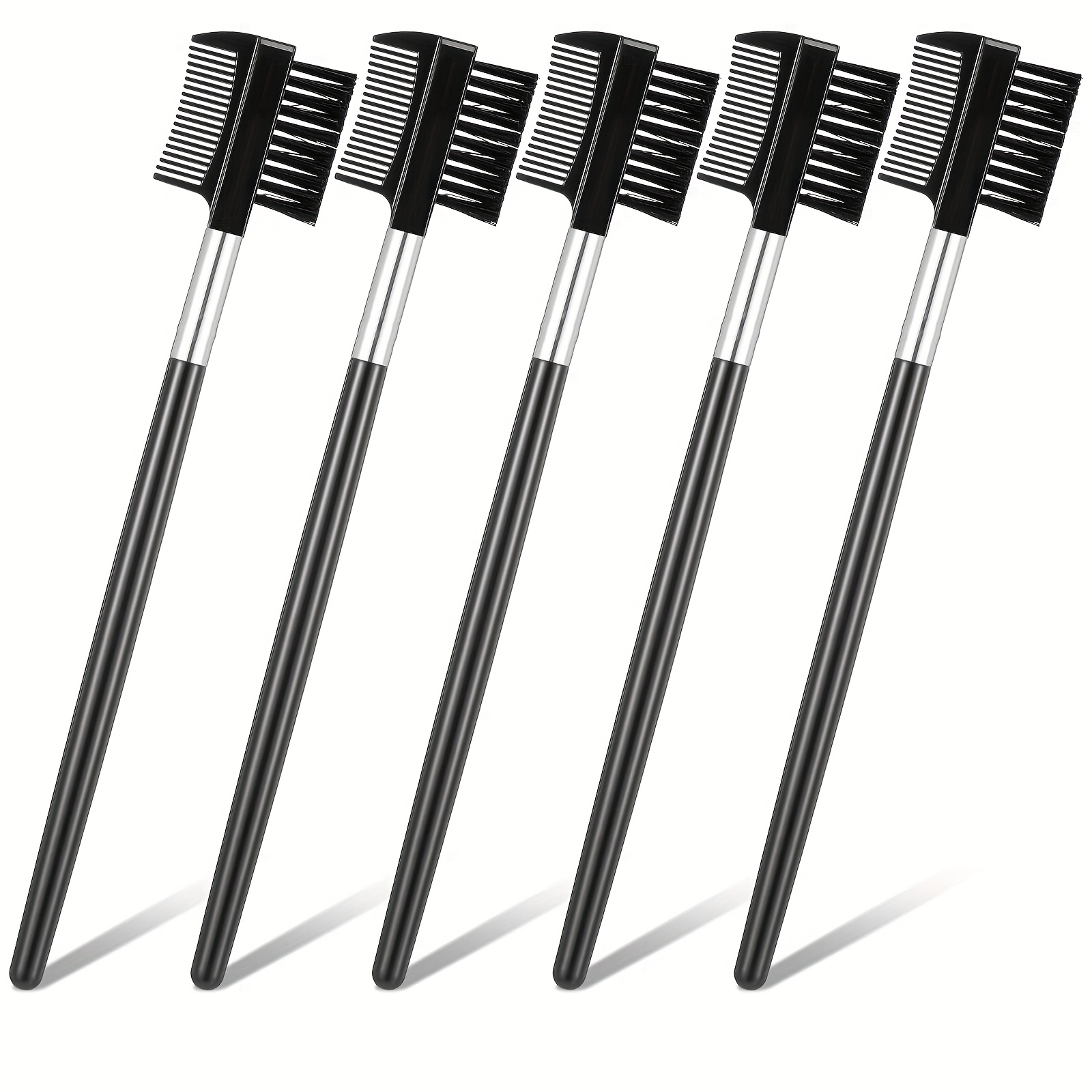 E-shop Augenbrauenpinsel, Augenbrauenbürste und Kamm, Augenbrauen- und Wimpernkamm-Set, Doppelseitiger Pinsel zur Entfernung von Mascara-,
