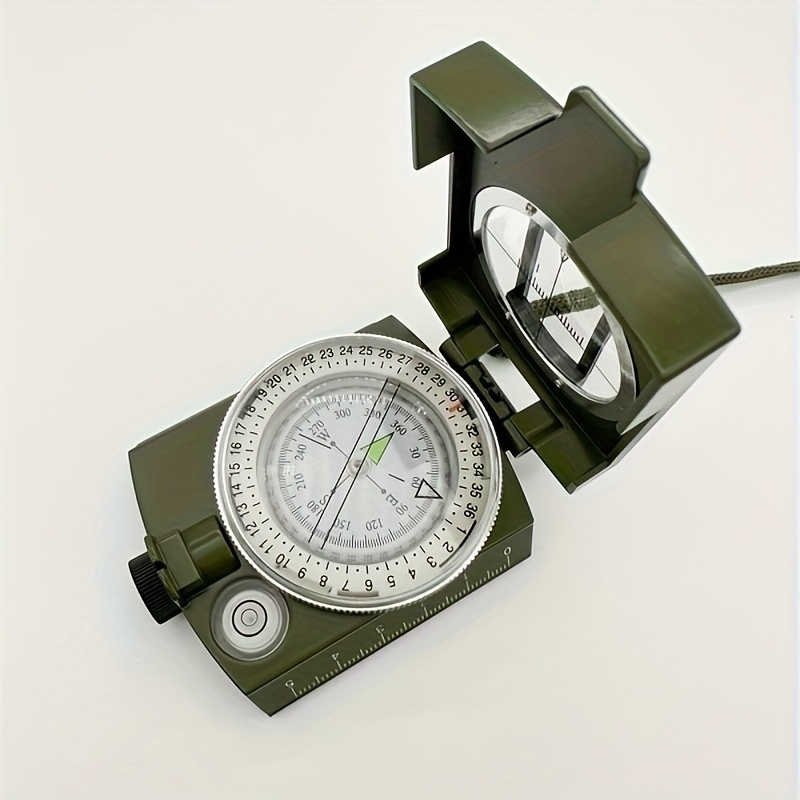 TEMU 1pc Waterproof Compass, Suitable For Hiking And Outdoor Exploration Shockproof , Alloy Survival Compass Ideal For Outdoor Travel, Camping,