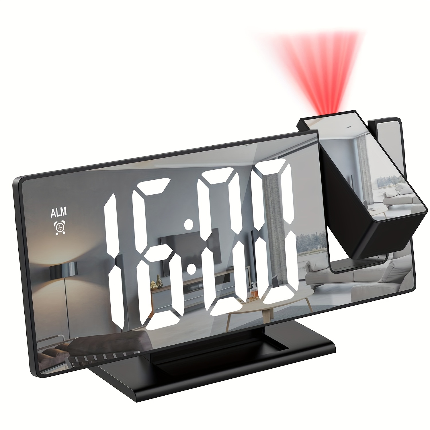 WishOf.Me - Verstellbarer LED-Projektionswecker mit Snooze-Funktion