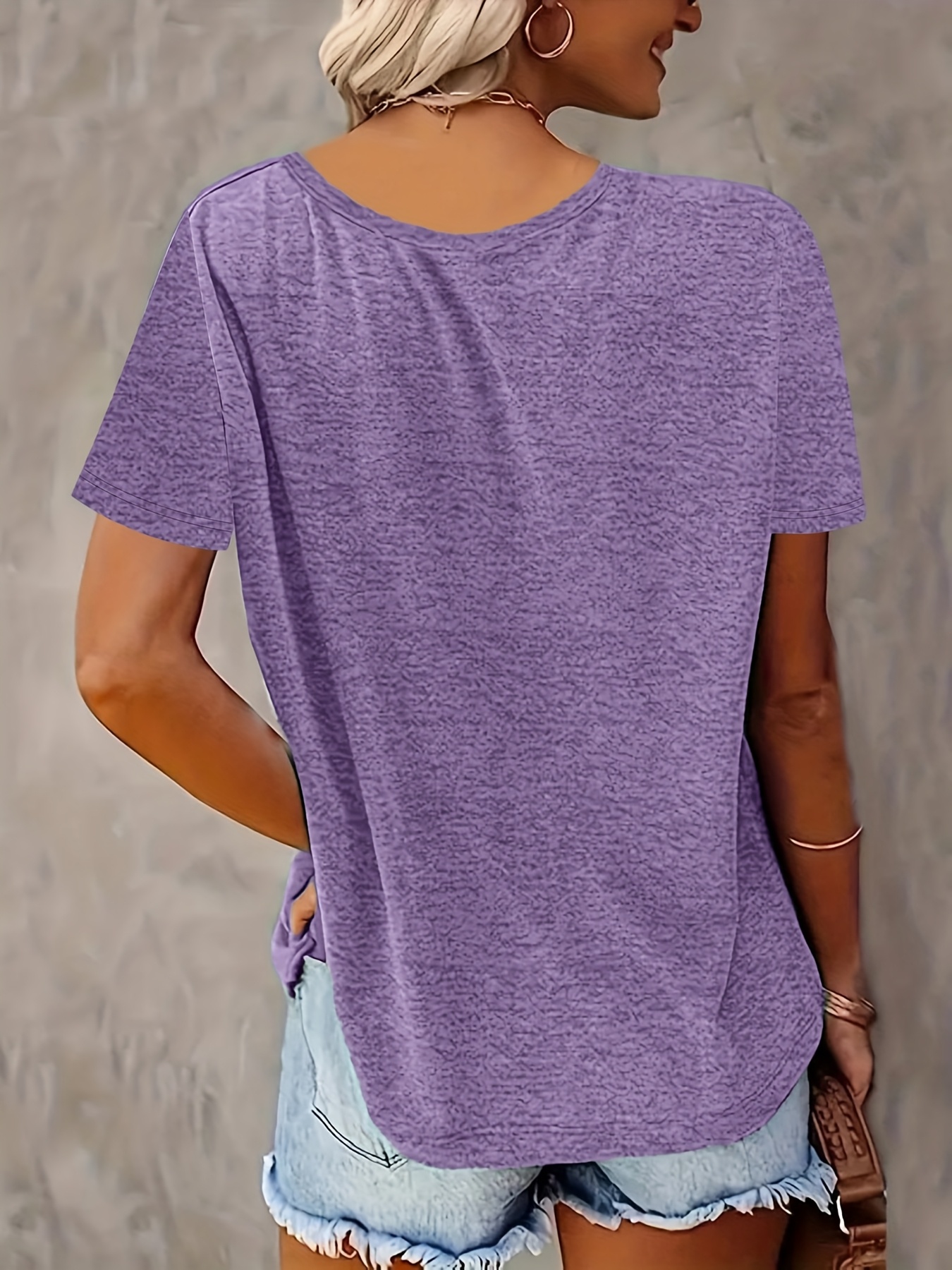 magliette donna a v casual magliette a maniche corte Temu