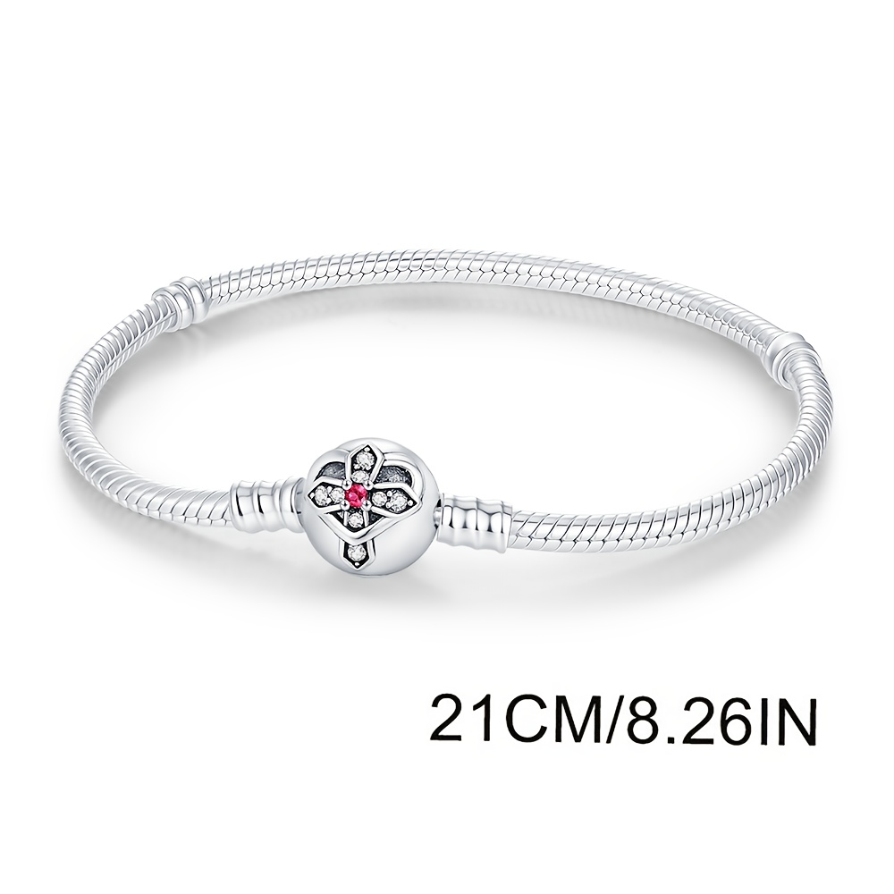 925 Silver-Plated Cross Bracelet, Simple Style Gift