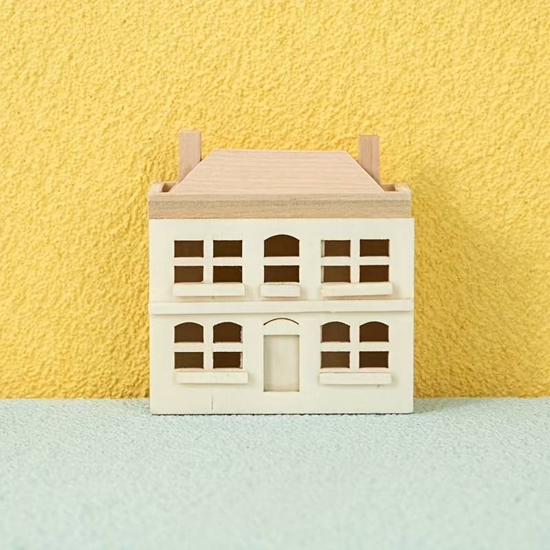 Image of 1:12 Dollhouse Dollhouse Miniature Furniture Natural Cute Pocket Villa Small House