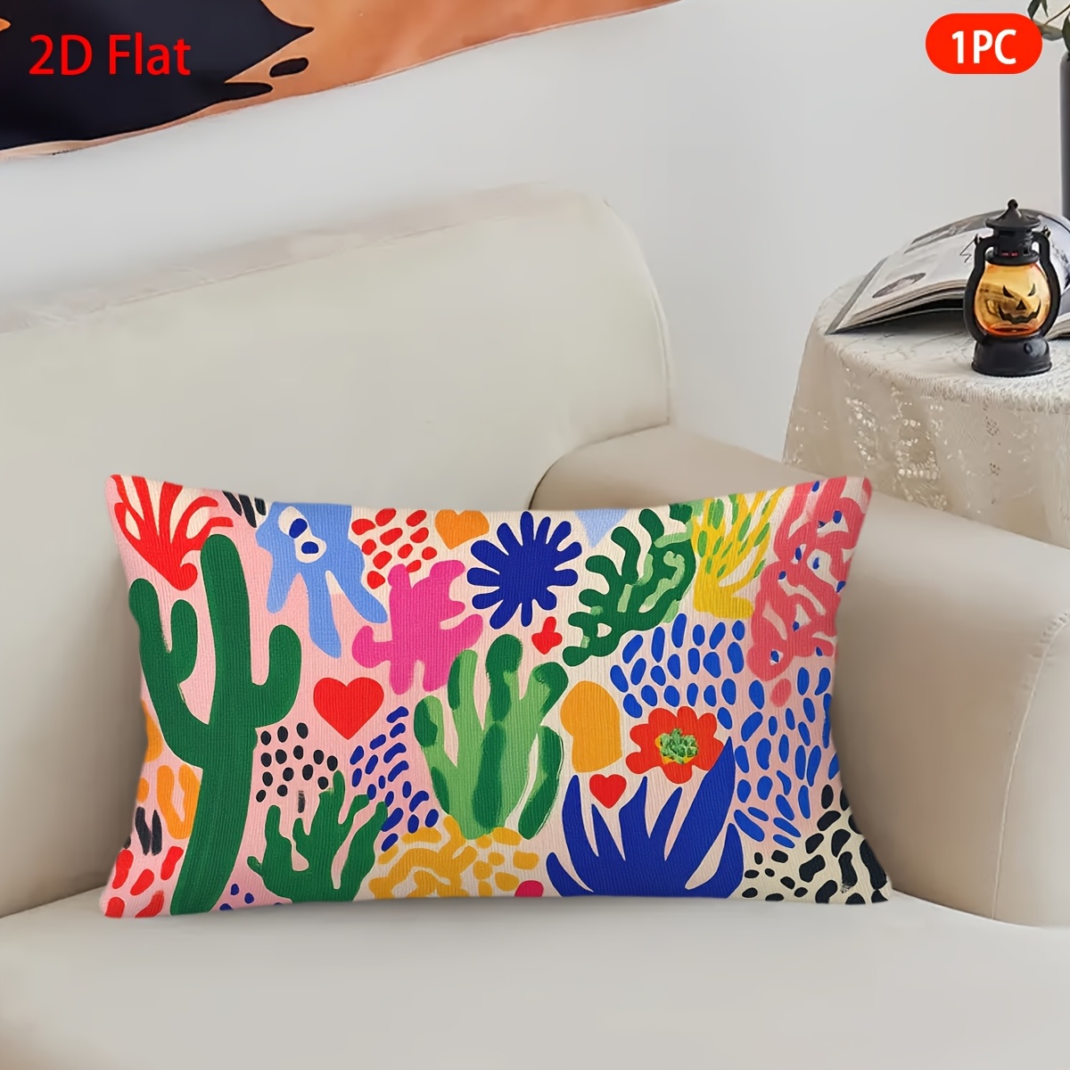 TEMU 1 pièce Housse de Coussin Traditionnel à Motif Floral - Housse de Coussin en Peluche Courte et Douce Adaptée pour Chambre, Canapé, Décoration,