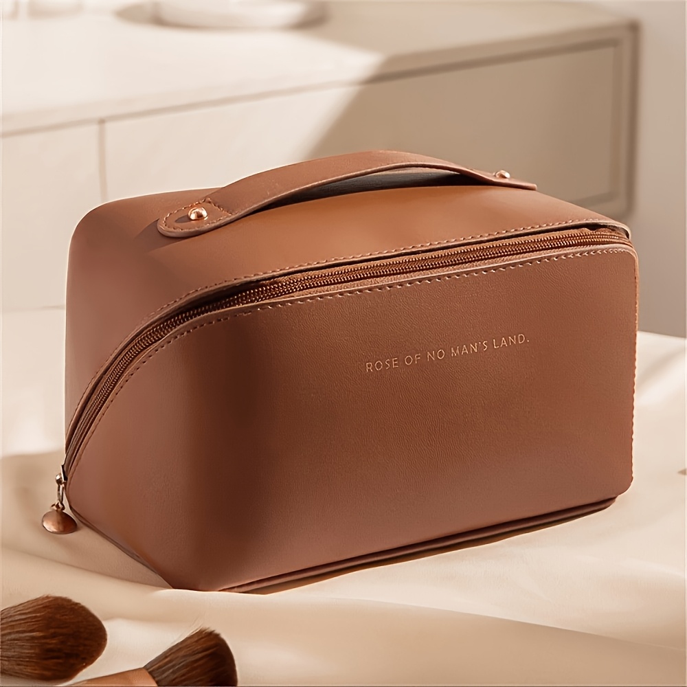 TEMU Sac de voyage organisateur extensible de grande capacité - Trousse de maquillage et de toilette avec compartiments à fermeture éclair, convient