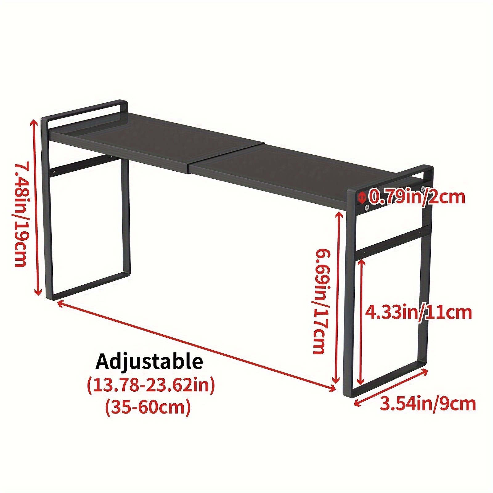 TEMU 1pc Small Narrow Tall Shelf For Kitchen Windowsill Organizer Stackable Shelves Bathroom Sill Thin Shelves For Narrow Spaces Counter Window Plant Rack