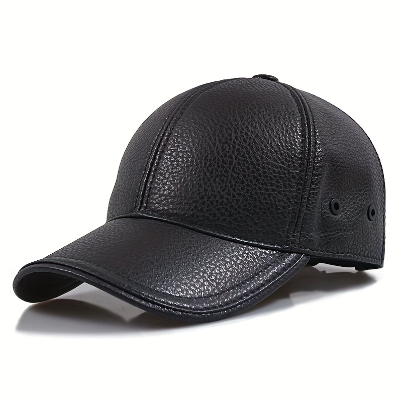 Men's & Women's Lightweight Sheep Leather Baseball Cap - Fashionable Slim Fit, Breathable Unisex Design For Casual & Sporty Styles, Spring/fall Season