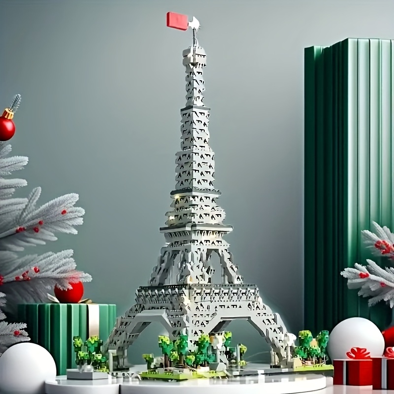 3020 famous Eiffel Tower building blocks, handmade construction toys, ABS material, mixed color building blocks, suitable for commemorative gifts