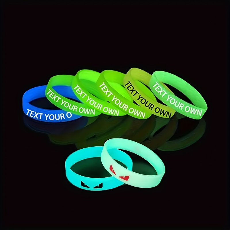 200pcs Luminous Silicone Wristbands with Personalized Engraving