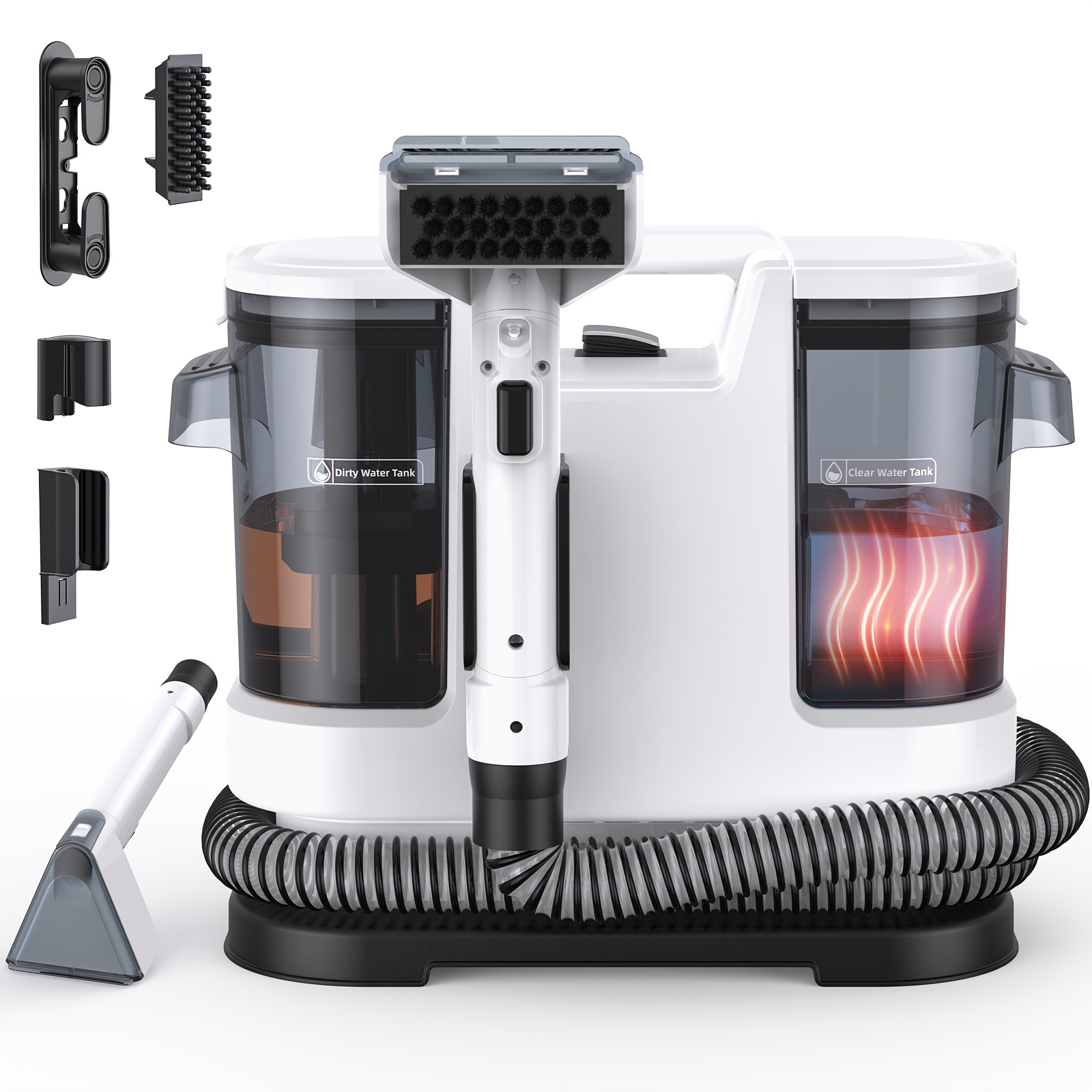 TEMU Lubluelu Portable Instant Heated Function Washing Vacuum Cleaner, Upholstery Spot Cleaner, 20kpa Multifunctional Handheld Vacuum Cleaner, High