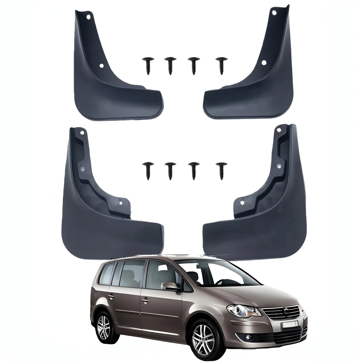 E-shop 4x Spritzschutz für Volkswagen 2004-2015, Spritzschutz vorne und hinten, robuste Schutzvorrichtung vor Schlamm, Sand und Kies, reduziert Kratzer